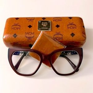 2 PRS MCM burgundy & (WILL BE LIGHT PINK TINT & NO PRESCRIPTION)